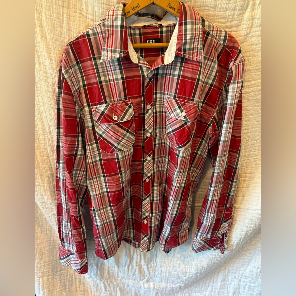 BKE Red & Black Plaid